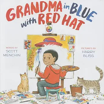 Grandma in Blue with Red Hat cover image